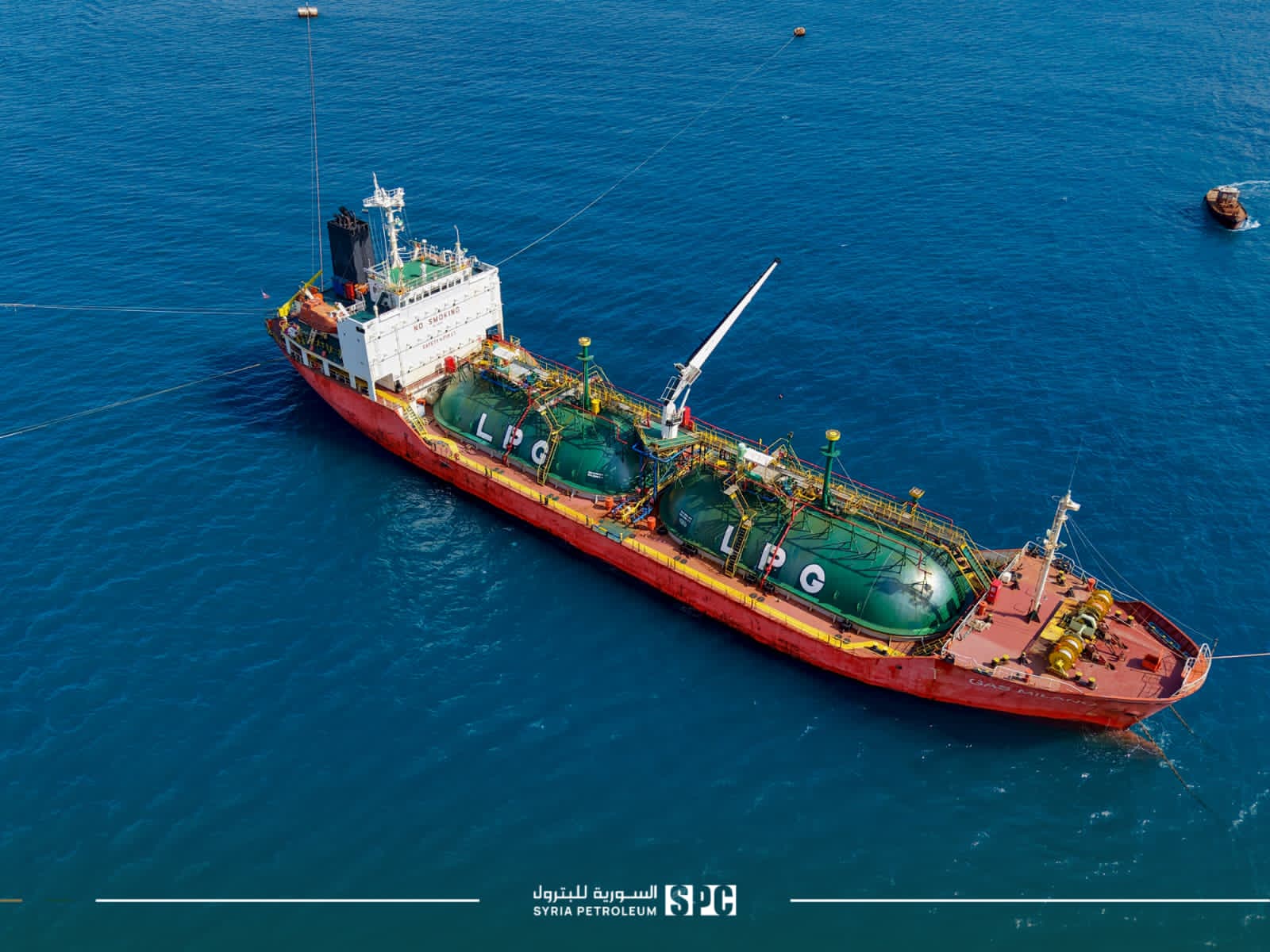 بدأت عملية تفريغ ناقلة الغاز “GAZ MILANO” في المصب النفطي ببانياس.